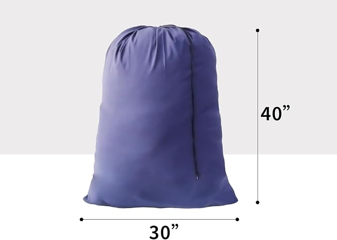 Extra Large Laundry Bag 3 Pack Travel Laundry Bags Dirty Clothes Organizer with Drawstring Closure, 30"x40", for college, dorm and apartment (Blue)