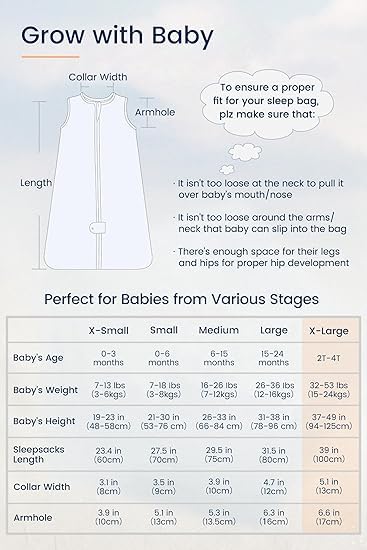 TotAha Toddler Sleep Sack 2T-3T-4T, 0.5 TOG Summer Light Star Sleeping Sacks, Soft Wearable Blanket Baby Sleep Bag with 2-way Zipper, X-Large