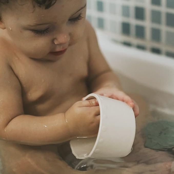 Moonkie Stacking Cups Toy, Fun Educational Baby Toys Silicone Soft Teething Toy, Age 6+ Months, 7 Piece Set