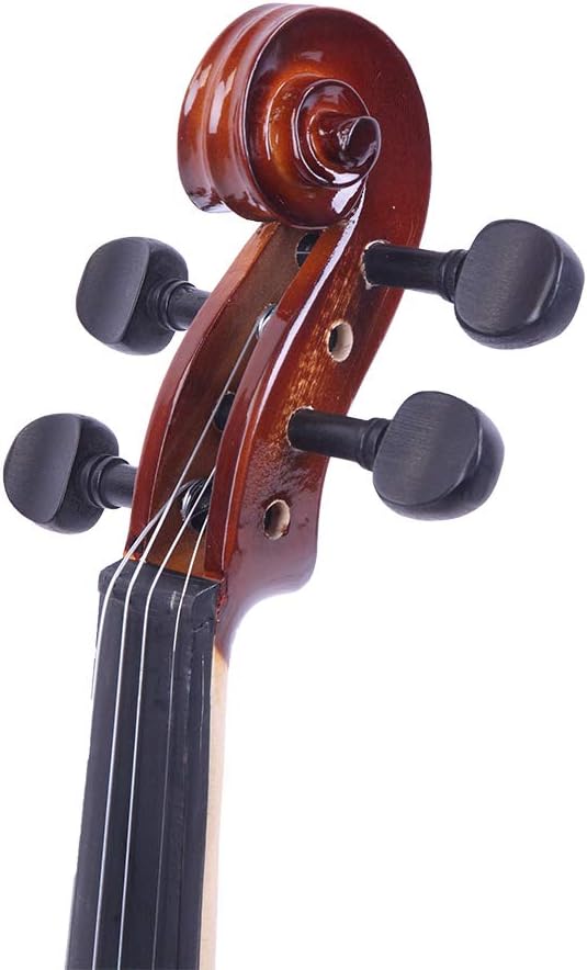 Ktaxon Violin 4/4 for Kids & Adults, Full Size Solid Wood Violin, Acoustic Fiddle with Portable Case and Accessories-Carefully Selected Solid Spruce Wood and Premium Ebony Fittings(Varnish)