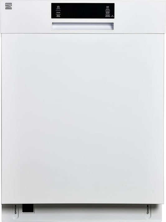 Kenmore 24" Built-in Stainless Steel Tub Dishwasher EasyFlex 3rd, SmartWash, UltraWash Plus, TurboDry, and MoreSpace Adjustable Rack, Energy Star Certified, White
