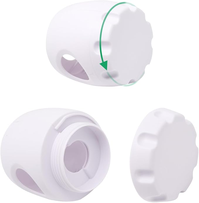 4 Pack Door Knob Safety Cover for Kids, Door Knob Cover, Screw Thread Design, Doors Knobs Child Proof Locks, Reusable and Reliable, for Toddler Baby Safety Doors Handle Covers (White)