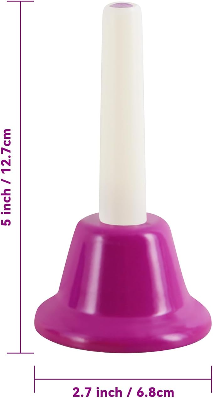 Eastrock Handbells, Hand Bells Set 8 Note Musical Bells for Toddlers Children Kids Adults, Used for Festival, Musical Teaching, Church Chorus, Wedding, Family Party