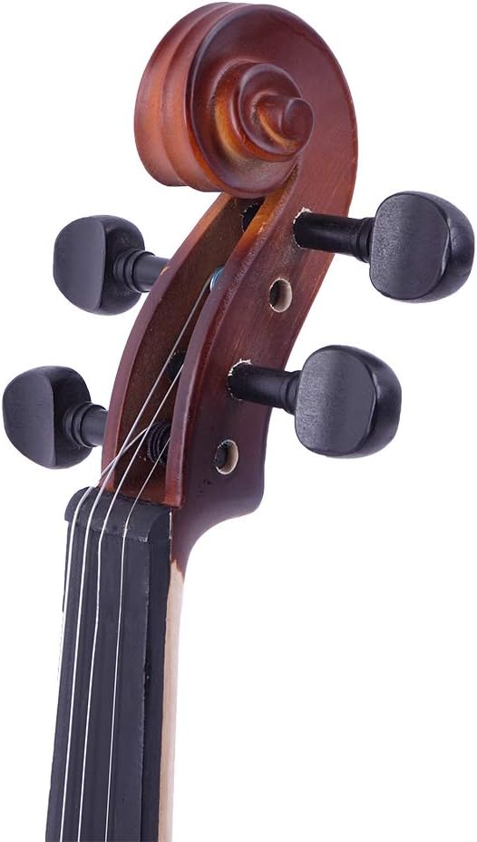 Ktaxon Violin 4/4 for Kids & Adults, Full Size Solid Wood Violin, Acoustic Fiddle with Portable Case and Accessories-Carefully Selected Solid Spruce Wood and Premium Ebony Fittings(Matte)
