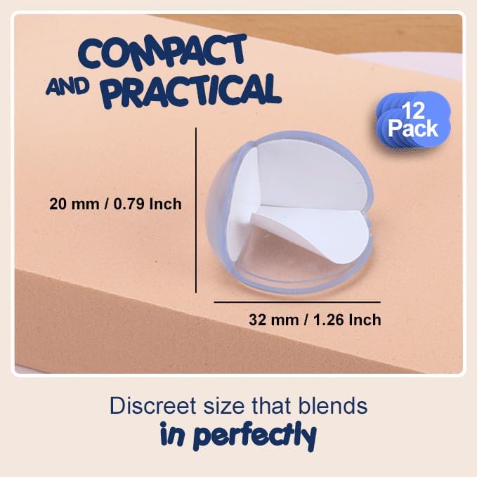 Elite, Clear Corner Protectors for Baby – Transparent Silicone Edge Guards – Soft & Flexible Bumpers for Table, Desk, Cabinet – Reusable & Easy to Apply – 12 Pack
