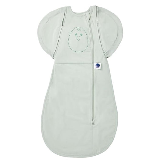 Nested Bean Air 6-in-1 Adaptable Baby Sleep Sack - Unweighted - Comfort & Safety for Natural Sleep, Preferred Arm Position Reduces Startle Reflex, Better for Baby, NB (7-13lbs) Sage