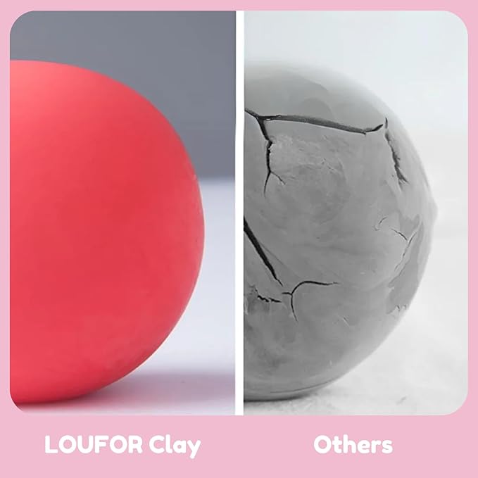 Air Dry Clay Kits - Modeling Clay for Kids, Ultra Light & Soft, Safe & Non-Toxic, DIY Airdryclay Kit with Sculpting Tools and Tutorials, Creatible Art Crafts Toys Gifts for Boys Girls