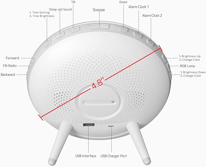 Dekala Smart Sunrise Alarm Clock for Kids, Wake Up Light for Bedrooms, Teens Heavy Sleepers,Sleep Aid with FM Radio, Sunrise/Sunset Simulation, 4 Alarm Clock, 7 Natural Sounds, APP Remote Control