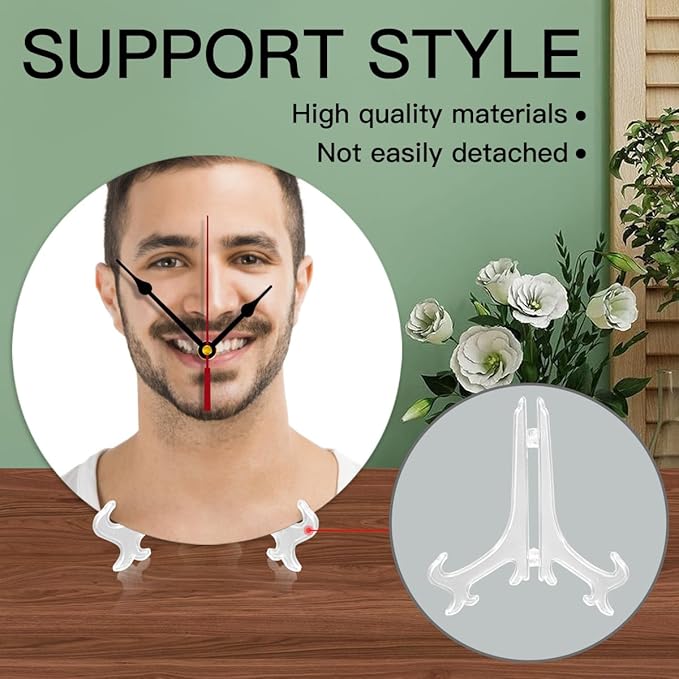 Generic Custom Clocks for Walls Personalized Clocks with Picture Silent Non Ticking Round Decoration for Kitchen Creative, 12inch-30cm