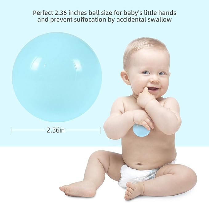 GOGOSO Playpen Balls for GirlsToddlers for Playhouse, Baby Pool, Play Ball Fun Centers, for Babies, Kids, Toddlers 1-3, Phthalate Free BPA Free
