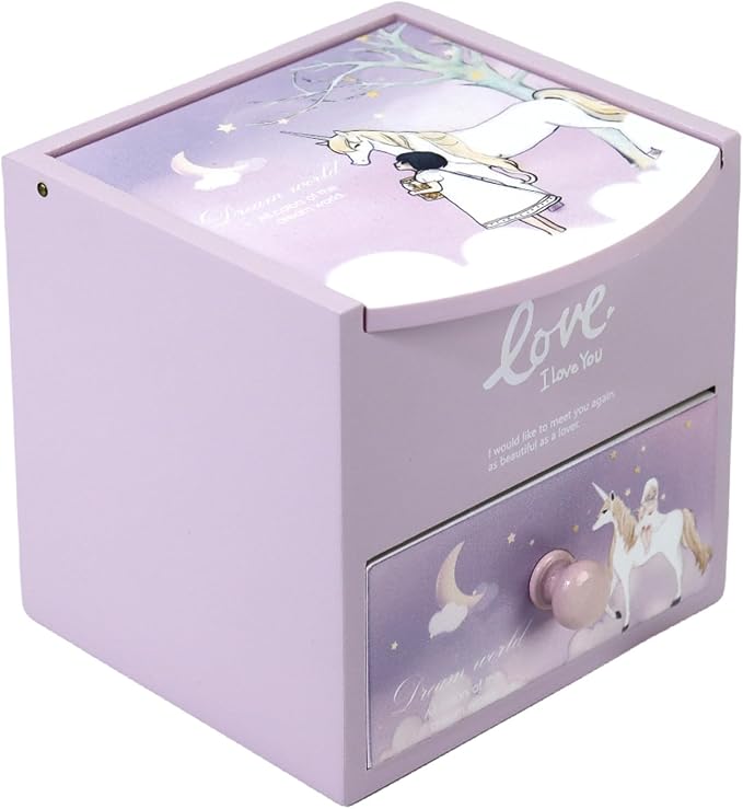 Girl Jewelry Box purple unicorn Tabletop Storage Box Little girl birthday christmas Gift kids jewelry box Organizer