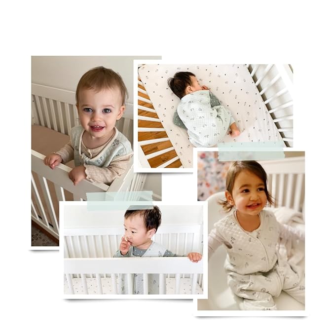 Tealbee Dreamsuit: Toddler Sleep Sack with Feet 3T 4T - 0.8 TOG Lightweight Baby Wearable Blanket for Walkers - Rayon made from Bamboo, Organic Cotton Sleeping Bag - Croissant