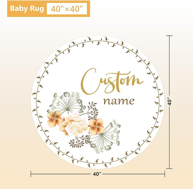 Personalized Baby Crib Bedding Set, 5 Pcs Custom Name Nursery Bedding Set, Yellow Flower Baby Bedding Set for Girl Boy, Double Layer Baby Crib Sets, Customized Gifts for Toddlers Kids Infants