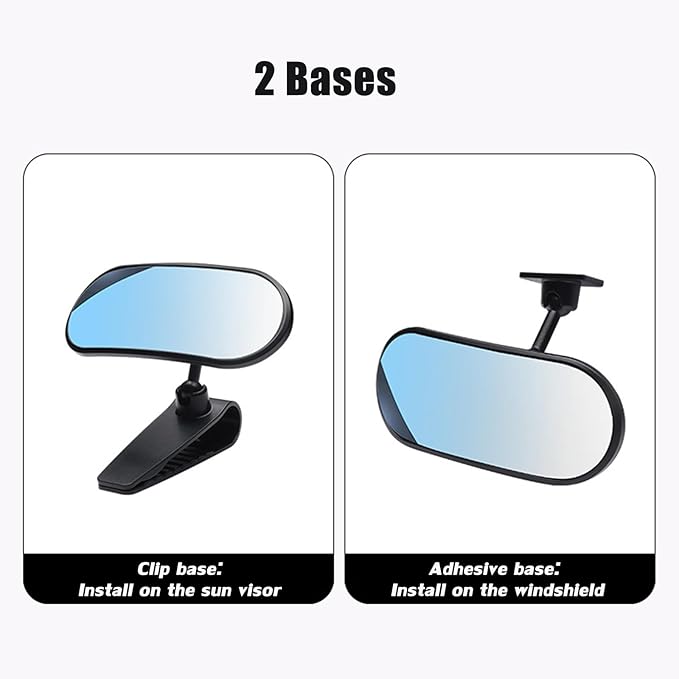 Car Rearview Mirror Rear View Mirrors for Baby 360 Adjustable Automotive Interior Mirrors Cars Mirror Rear Facing Kids Observing (Clip Base)