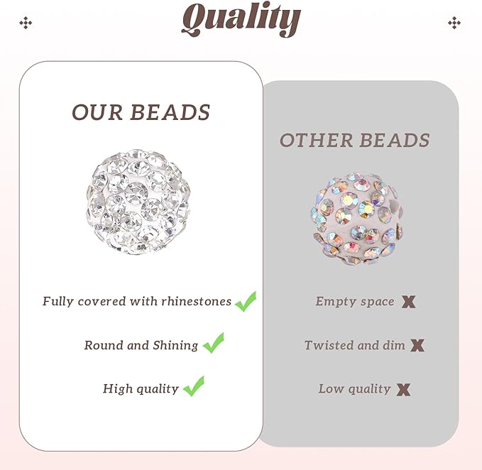 105pcs 10mm Rhinestone Beads for Jewelry Making, Aquamarine Shiny Round Disco Ball Beads Bulk, Sparkle Crystal Clay Christmas for Bracelet Baseball Necklace Earring Crafting and DIY