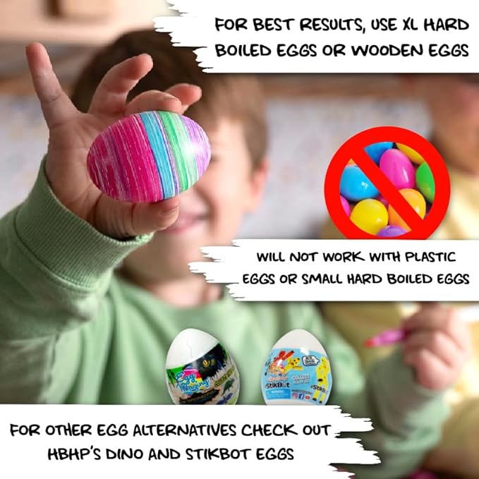 The Eggmazing Egg Decorator Easter Egg Decorator Kit - Arts and Crafts Set - Includes Egg Decorating Spinner and 8 Colorful Quick Drying Non Toxic Markers (Blue) - Packaging May Vary