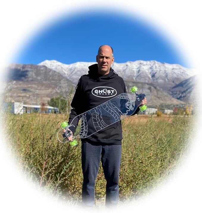 Clear Longboard Skateboard - Transparent Acrylic Long Boards with Light-Up LED Wheels for Smooth Rides - Ride The Streets in Style with Longboard Built for Beginners & Pros Alike