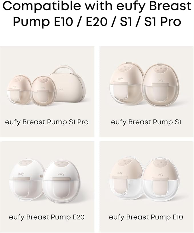 eufy Original Spout Cap (4-Pack) for Wearable Breast Pump E10/E20/S1/S1 Pro, Breast Pump Replacement Parts