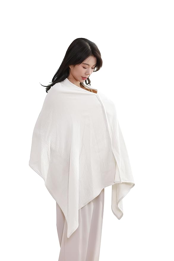 2-Pack Nursing Covers for Breastfeeding, 100% Organic Cotton Muslin Breastfeeding Cover, Multi-Use Nursing Scarf, Car Seat Canopy, Stroller Cover, Soft Breathable Baby Blanket Pink