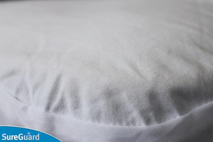 SureGuard King Size Mattress Protector - 100% Waterproof, Hypoallergenic - Premium Fitted Cotton Cover - Smooth