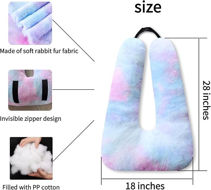 Travel Pillow Car Pillow Kid Car Sleeping The Sleeping Aid for Adults and Kids on Road Trips Kids Travel Pillow Colorful Blue