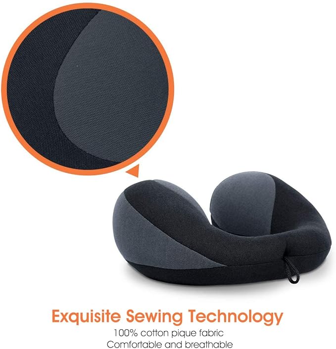 INFANZIA Kids Chin Supporting Travel Neck Pillow, Helps Support Head and Neck, Comfortably Designed for Head, Neck, and Chin Support - Ideal for Toddlers and Children,Black