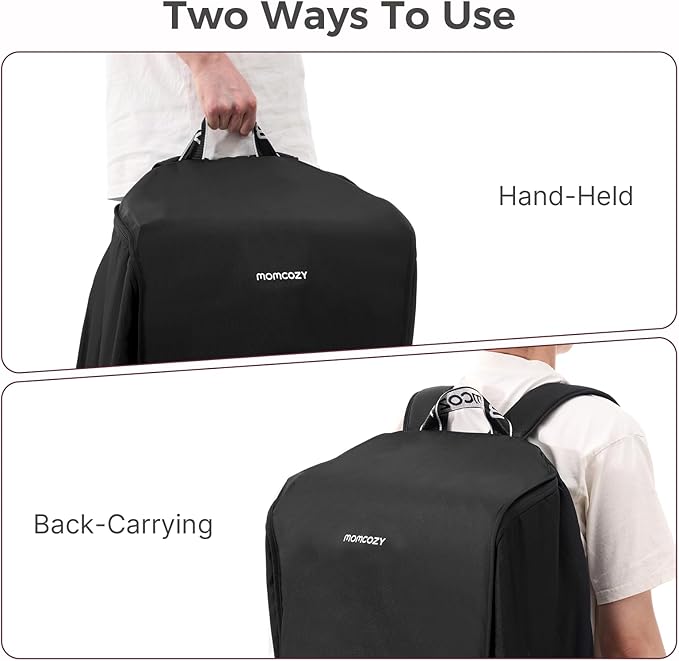 Momcozy Stroller Travel Bag for Airplane | Suit ClickGo Stroller | Compatible with Strollers Folded Dimensions of 22.1 X 17.3 X 9.8 Inch | Fit Most Major Brand | Hand-held ＆ Back-carrying