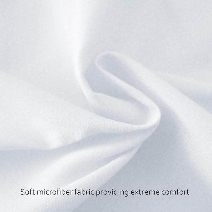 4-Pack Fitted Pack and Play Sheets for Boys and Girls - Breathable, Soft Microfiber Baby Sheets in Grey and White