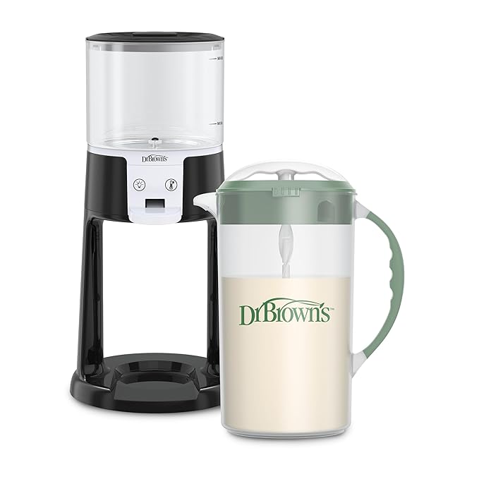 Dr. Brown's Insta-Prep Warm Water Dispenser with Baby Formula Mixing Pitcher, 32oz Olive