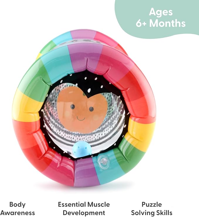 The Peanutshell Inflatable Tummy Time Roller - Crawling Toys for Babies, Soft & Supportive Baby Tummy Time Roller, Water-Friendly Crawling Toys for 6-12 Months - Montessori