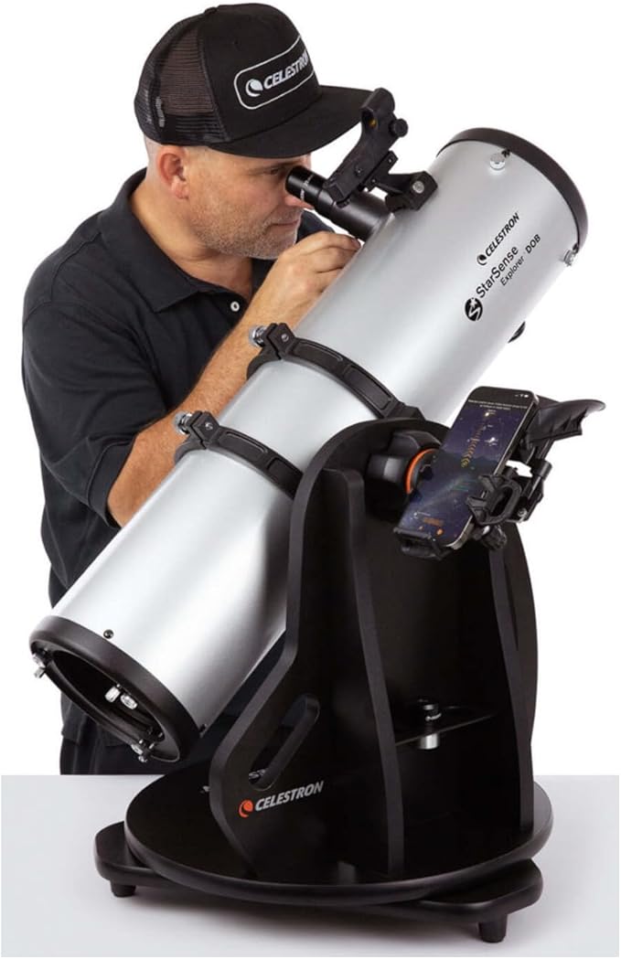 Celestron StarSense Explorer 150AZ App-Enabled Telescope – 150mm Tabletop Dobsonian with Smartphone Dock & StarSense App – iPhone & Android Compatible – Easy-to-Use for Beginners