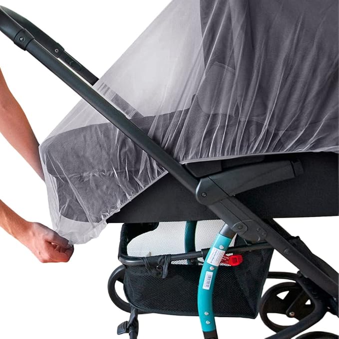 Mosquito Net for Stroller - Grey Sun Shade Protection Infant Stroller Mosquito Net and Car Seat - 2Pack Portable Bug Netting (Grey)