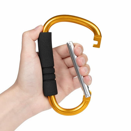 Stroller Hooks by Baby，2 Pack Convenient Organizer Hook Bag Clips to Diaper Bags Orange