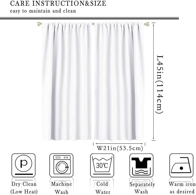 Cartoon Dinosaur Curtains for Boys Girls Home Decor Childish Cute Dino Animals Print Pattern Rod Pocket Blackout Window Drapes for Nursery Baby Bedroom Playroom W21xL45in Decor