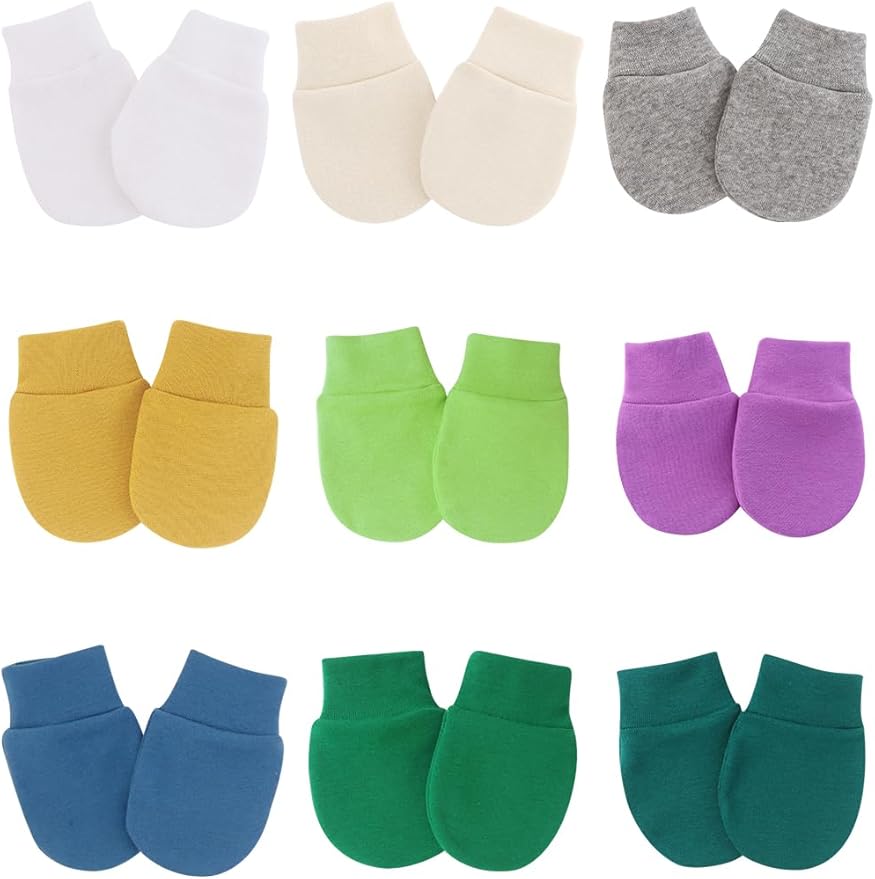 Cute Baby Mittens Newborn, No Scratch Baby Boy Mittens, Baby Girl Hat Gloves for Toddlers, Infant, Newborn