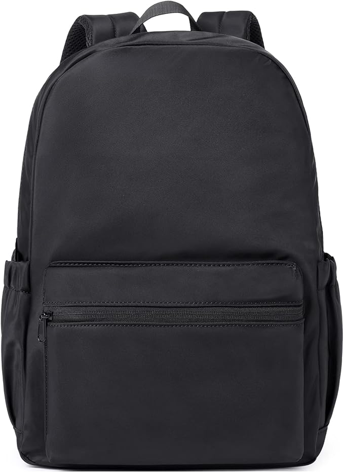 CLUCI Black Backpack for Women Men, Waterproof High School Bookbag, Lightweight Casual Travel Daypack, Classic Basic College Backpack, Middle School Bag for Teen Girls Boys Laptop Backpack