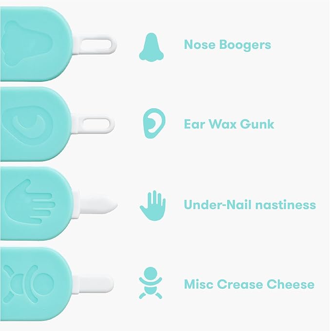 Frida Baby 3-in-1 Nose, Nail + Ear Picker by Frida Baby the Makers of NoseFrida the SnotSucker, Safely Clean Baby's Boogers, Ear Wax & More