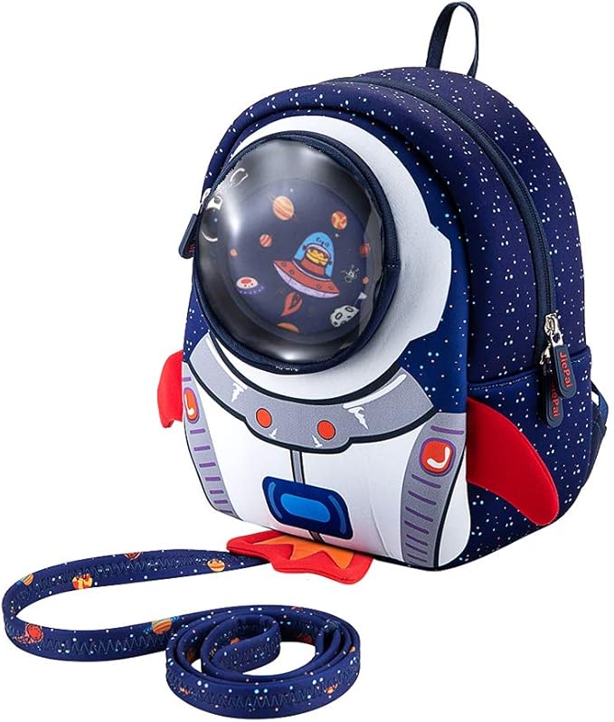 JiePai Rocket Toddler Kids Backpack with Harness Leash for Boys Girls Age 1-3