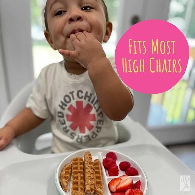 Elk and Friends Kids 7.8” Porcelain Divided Plates with Silicone Suction Sleeves | Suitable for Kids/Toddlers | Microwave & Dishwasher Safe | Non Slip | Snack Dishes | 2 Pack