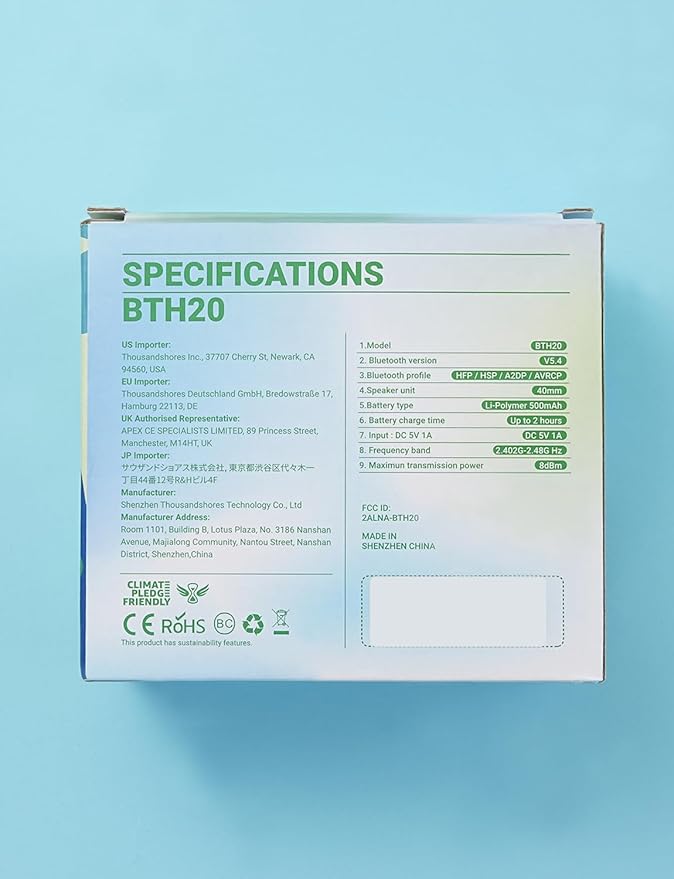 iClever BTH20 Active Noise Cancelling Headphones for Kids, 60H Play Time,Type C Fast Charging, Safe Volume 80dBA, Bluetooth5.4, Award-Winning Kids Headphones Wireless for iPad Tablet Airplane, Blue