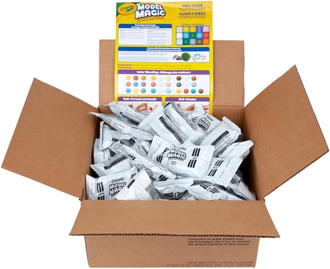 Crayola Model Magic - White (75ct), 1oz Modeling Clay Alternative, Molding Air Dry Clay for Kids, Bulk Art Supplies, Must Have Teacher Classroom Essentials