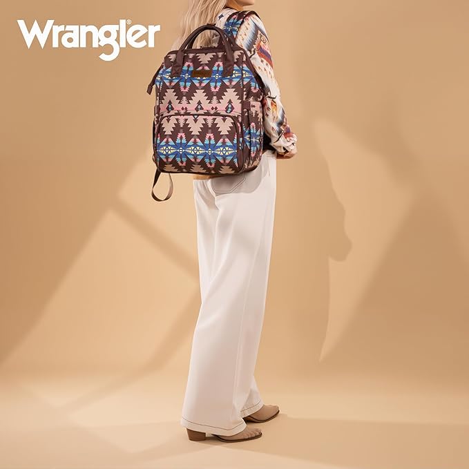 Wrangler Callie Diaper Bag Backpack with Stroller Straps Multifunction Baby Travel Bag WG2210-9110CF