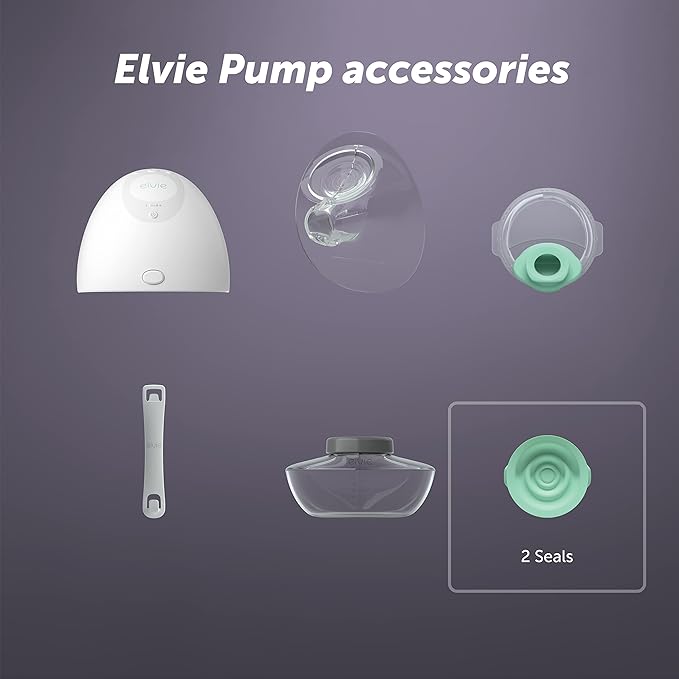 Elvie - Breast Pump Seals - Accessories for Breastmilk Storage, Pumps & Breastfeeding Essentials - 2 Pack