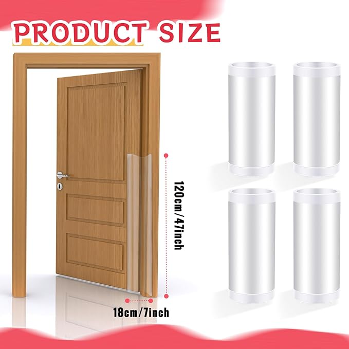 12 Pcs Door Pinch Guard Baby Proofing Jam Shield Door Finger Pinch Guard 47.2 x 7 Inch Hinge Cover Protectors for 90 and 180 Degree Gates Kids Pets Safety