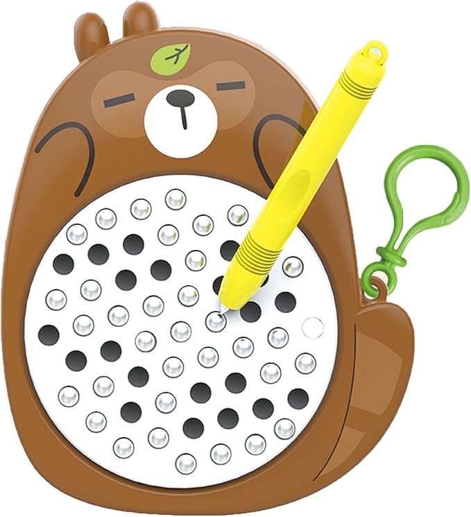 1PCS Sea Otter Magnetic Drawing Board for Kids & Toddlers with Beads and Magnet Stylus Pen - Magnetic Travel Toy for Airplane & Car Ride Activities for Kids