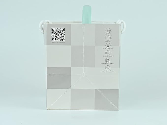 Divoom Ditoo Pixel Art Gaming Portable Bluetooth Speaker with App Controlled 16X16 LED Front Panel, Also a Smart Alarm (White)