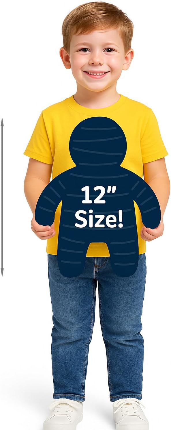 SUNLIN Interactive Halloween Mummy Cute Soft Plush Toy Gift for Adults & Kids 3+, Touch & Sound Activated Prank with Sound & Glowing Eyes, Scary Party Supplies Home Decor