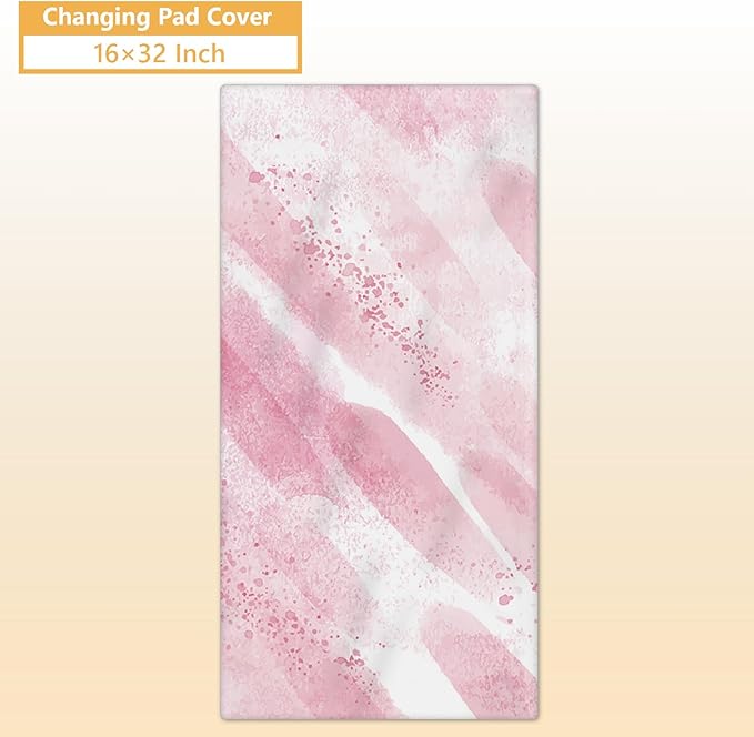 Personalized Baby Bedding Set, 5 Pcs Custom Baby Crib Sets with Name, Toddler Bedding Set for Baby Girls, Pink Elephants Double Layer Nursery Bedding Set, Customized Gifts for Infants Kids