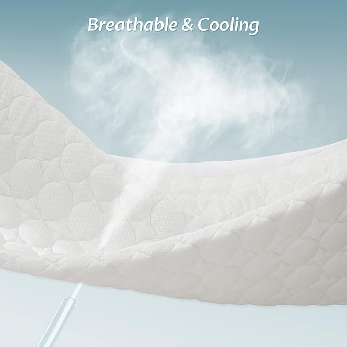 Queen Size Waterproof Mattress Protector Fitted Quilted Mattress Pad Cover with Deep Pocket Up to 18''