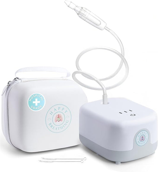 Hospital Grade Nasal Aspirator For Baby – Electric Nose Sucker for Baby & Toddler with 3-Level Suction, Portable & Rechargeable Mucus Removal for Breathing Relief, Cordless Booger Sucker & Snot Sucker
